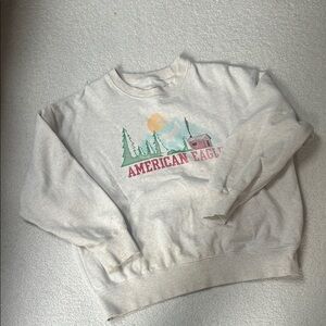 American Eagle Cream Knit Sweater